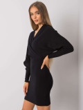 Black Women's Knitted Dress OCH BELLA