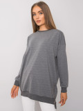 Dark Gray Melange Tunic with Zipper