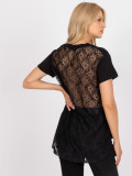Stylish Black Blouse with Lace