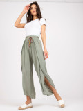 Stylish Khaki High-Waisted Pants
