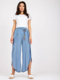 Stylish Blue High-Waisted Pants