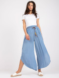 Stylish Blue High-Waisted Pants