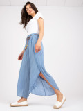 Stylish Blue High-Waisted Pants