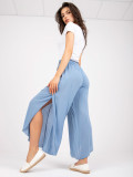 Stylish Blue High-Waisted Pants
