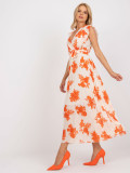 Elegant Orange Midi Dress