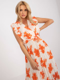 Elegant Orange Midi Dress