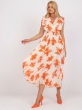 Elegant Orange Midi Dress