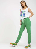 Stylish Women's Set in White-Green Colors