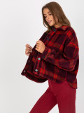 Burgundy Women's Checkered Shirt