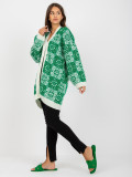 White-Green Women's Cardigan RUE PARIS
