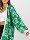 White-Green Women's Cardigan RUE PARIS