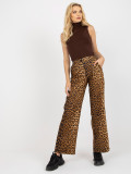 Light Brown Leopard Print Pants with Pockets