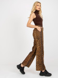 Light Brown Leopard Print Pants with Pockets