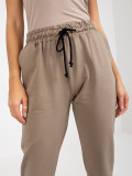 Beige Women's Sweatpants with Pockets