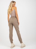 Beige Women's Sweatpants with Pockets