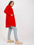 Red Women's Alpaca Coat with Pockets Eveline