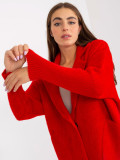Red Women's Alpaca Coat with Pockets Eveline