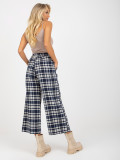 Dark Blue Women's Wool Culottes