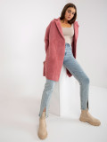 Pink Women's Alpaca Coat with Wool Eveline