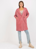 Pink Women's Alpaca Coat with Wool Eveline