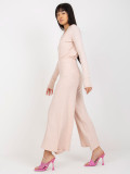 Light Pink Wide-Leg Knit Pants