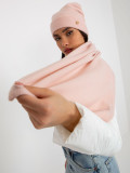 Light Pink Winter Set with Scarf and Beanie