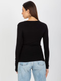 Black Blouse Made of Viscose for Everyday Wear