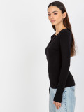 Black Blouse Made of Viscose for Everyday Wear