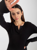 Black Blouse Made of Viscose for Everyday Wear