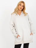 Light Gray Long Oversize Hoodie MAYFLIES