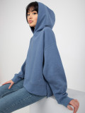 Dark Blue Hoodie with Slits MAYFLIES