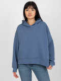 Dark Blue Hoodie with Slits MAYFLIES