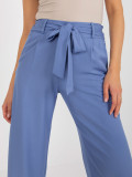 Dark Blue Material Culottes with Ties