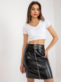 Black Eco-Leather Skirt