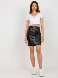 Black Eco-Leather Skirt