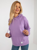 Light Purple Cotton Hoodie