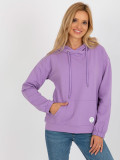 Light Purple Cotton Hoodie