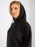 Black Women's Hoodie Made of Cotton