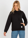 Black Women's Hoodie Made of Cotton