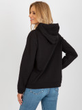Black Women's Hoodie Made of Cotton