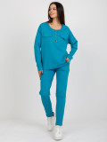Blue Cotton Casual Set