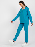 Blue Cotton Casual Set