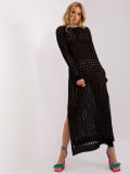 Black Beach Maxi Dress with Slits
