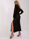 Black Beach Maxi Dress with Slits