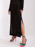 Black Beach Maxi Dress with Slits