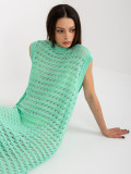 Maxi Knitted Dress in Mint Color