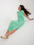 Maxi Knitted Dress in Mint Color