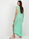 Maxi Knitted Dress in Mint Color