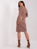 Brown Long Sleeve Dress