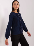 Elegant Women's Blouse with Pearls